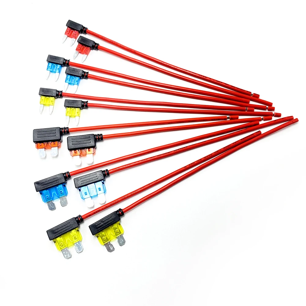 

3PCS Mini Micro Standard Car Fuse Holder 16AWG Add-a-circuit TAP Adapter ATM APM Blade Fuse Extension Cord 10A 15A 20A
