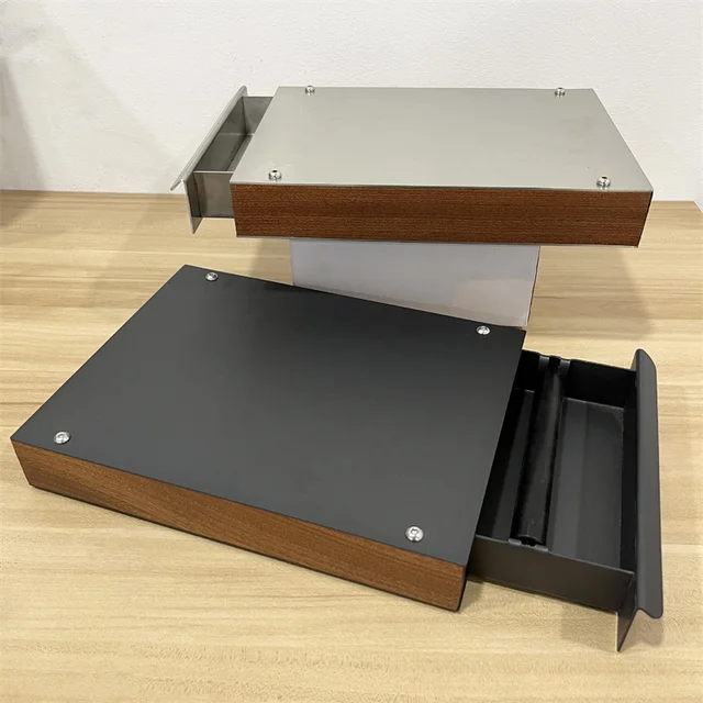 Caja Golpe Café Acero Inoxidable - Cajón Extraíble, Antideslizante, Para Restos De Café Espresso, Color Negro