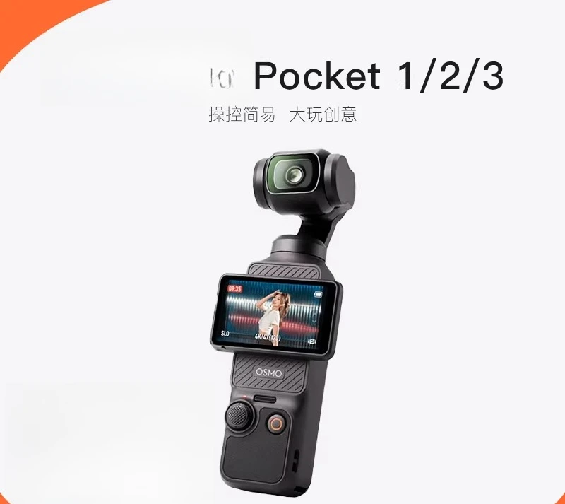 Caméra DJI Pocket 1ère génération fixée sur un trépied, prête à filmer des séquences stables en time-lapse.