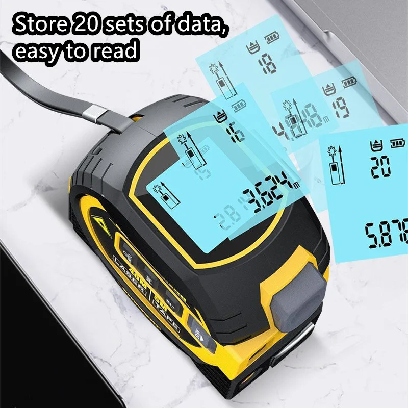 Homemastertools 3 In 1 Infrared Laser Tape Measuring Instrument