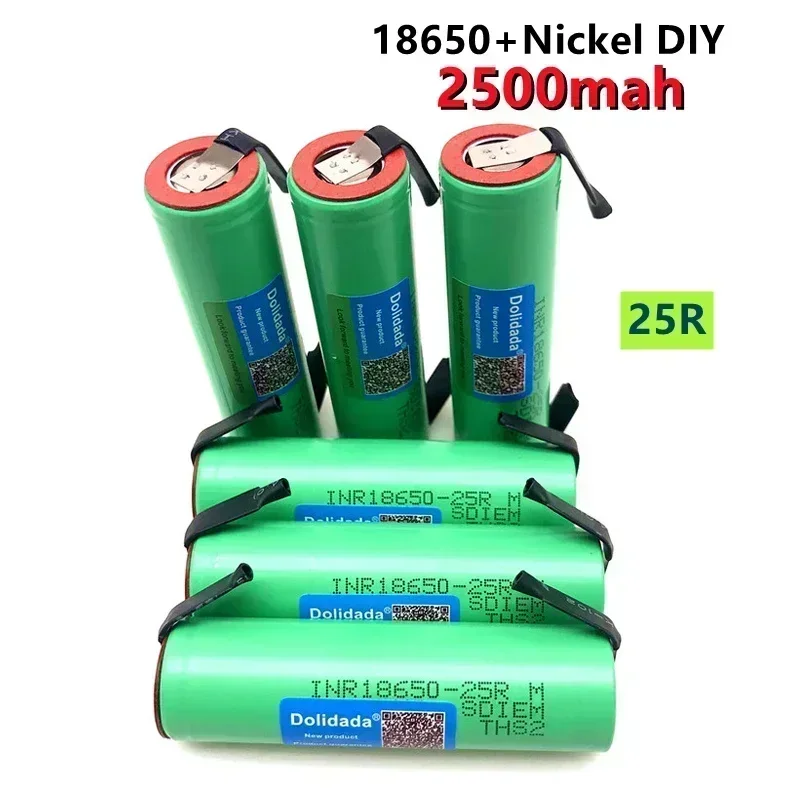 

Freight Free Rechargeable Battery 2023NEW Hot Sale 3.6V 2500Mah INR18650 25R for Hair Clipper Flashlight+nickel DIY