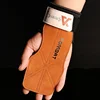 1 Pair 3-layers Cowhide Weight Lifting Gloves Deadlift Grip Pads for Fitness Gym Wrist Straps Workout Training Pull-Up Gloves 4