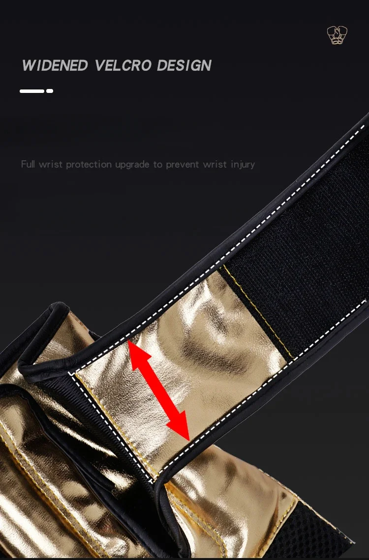Luvas de boxe douradas, luvas de couro pu para homens, saco de areia, muay thai, combate, adulto, muay thai, luva de competição 11 S1d5672d594d145cea0e33991a3c79e4cC