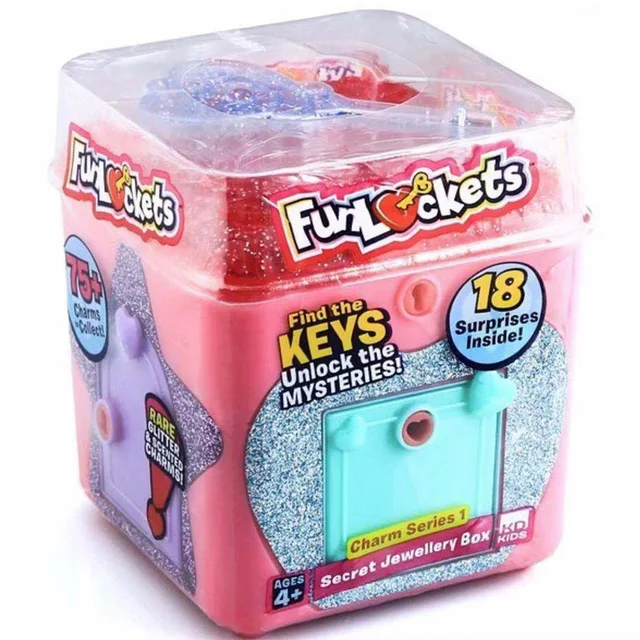 Funlockets Series Cartoon Mini Doll Surprise Secret Jewellery Box with 18  Surprises Kawaii Anime Toy for Girls Birthday Gifts