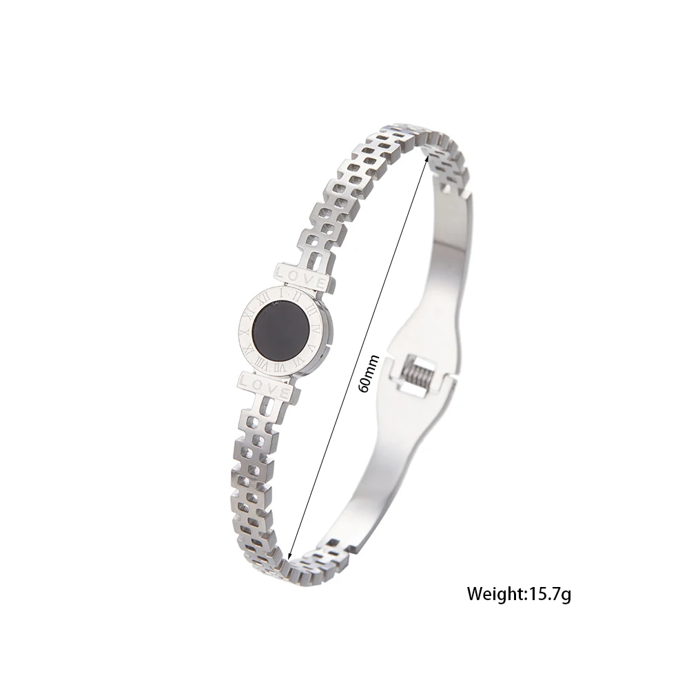 Roman Bracelet For Women | Stainless Steel Bangles | Fashion Charm Jewelry