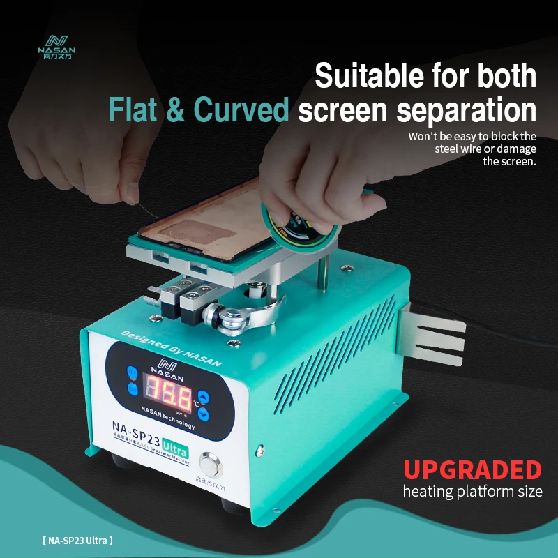 NASAN NA-SP23U LCD Screen Separator Machine Cell Phone Glass Screen Separator Repair Tool 360&deg; Rotation Fixing Built-in Pump