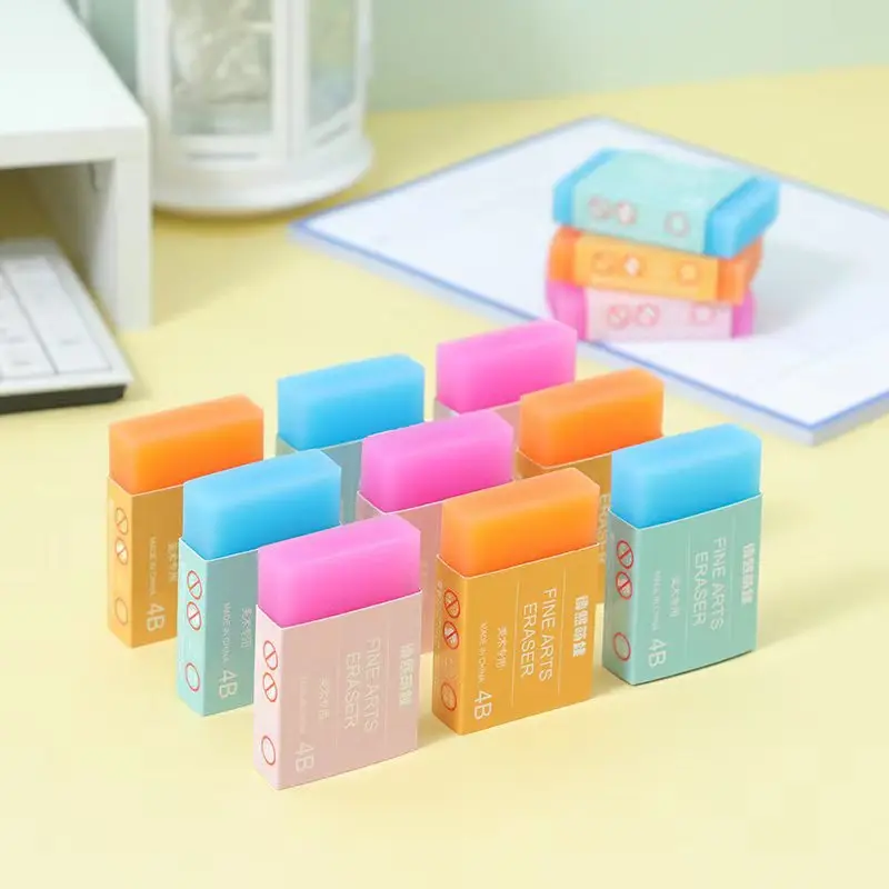 

4B Art Eraser for Aesthetic School Student Translucent Rubber Aesthetic Stationery Office Accessories