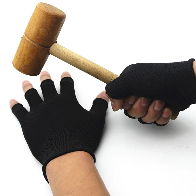 Tavi Half Finger Grip Gloves Ebony / L