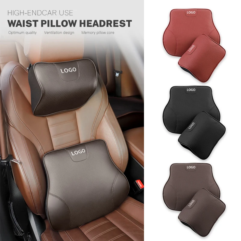 Car Lumbar Support Headrest Neck Pillow Support Universal Soft Neck Pillows Cushion Car Memory
