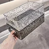 1PCS High Beauty Cosmetics Sorting And Storage Basket With Light Luxury Glacier Pattern Stackable Storage Boxes 4
