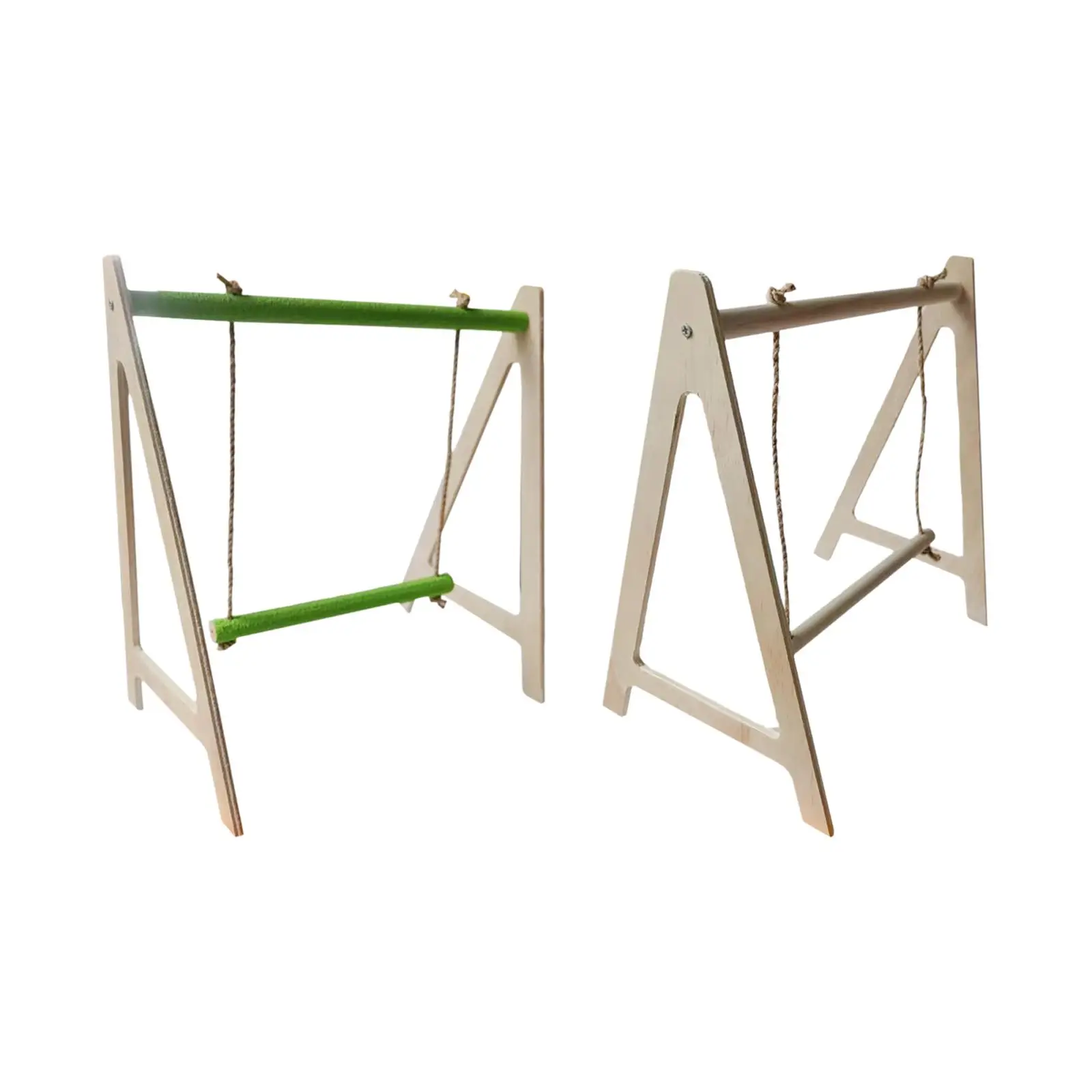 Bird Parrot Hammock Perch Rest and Play Parrot Play Stand Wooden Parrot Chewing Toy for Budgies Cockatoo Conure Parakeet