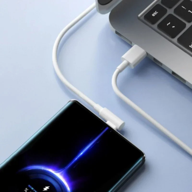 USB C Type C 67W L Bend Data Cord Fast Charging 120W Original 90 Degree Date Line 1M/1.8M 6A Elbow Fast Charging Cable