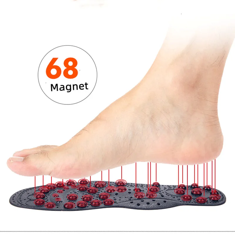 Magnetic Therapy Massage Weight Loss Insoles For Shoes Foot Magnetic Acupressure Enhanced  Insole Body Detox Insert Pads