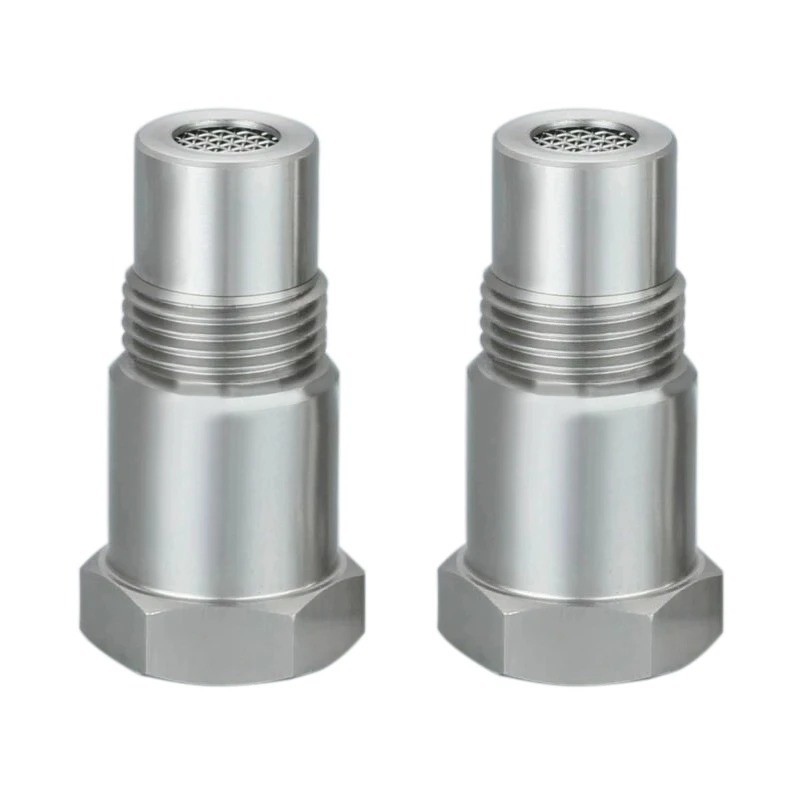 2 Pcs Car M18X1.5 Catalytic Converter Oxygen Sensor Adapters Tool Parts