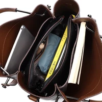 Véritable marque Top qualité en cuir souple sacs fourre-tout décontractés pour les femmes Sac à main pierre femme épaule Sac à bandoulière Sac de Style d'hiver 6