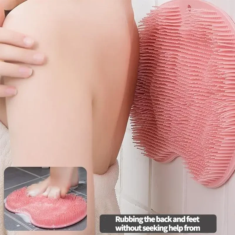 Description Picture 2 of itemMultifunctional Back Rubbing Artifact Bath Brush Non-Slip Mat Suction Cup Rubbing Back Silicone Bath Massage Foot Rubbing Mat