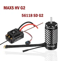 HobbyWing EzRun MAX5 HV G2 250A 6-12s Speed Controller Waterproof Brushless ESC 56118 SD G2 Motor for 1:5 Buggy car 1