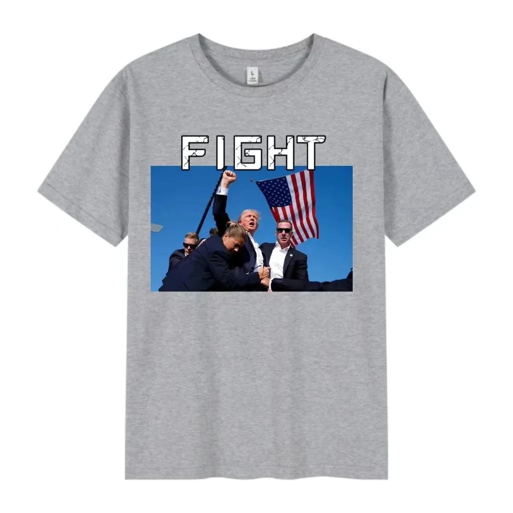 thumbnail image 1 of TRUMP - ¿QUIÉN ME DISPARÓ? CAMISETA BW Rally 2024 Intento de asesinato, 1 of 5