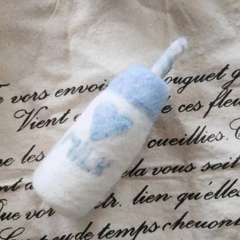 

DIY Baby Wool Felt Milk Bottle+Cookies Decorations Newborn Photography Props Infant Photo Accessories Home Party