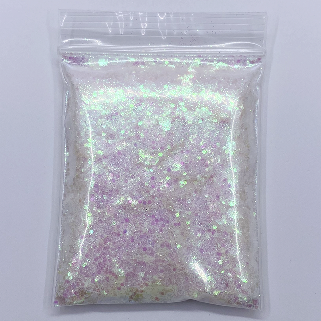 Laser Hexagon Holographic Chunky Glitter Nail Tips Glitter Powder Mermaid  Flakes Sparkly Glitter Resin Crystal mud
