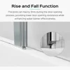 43 in. W * 58 in. H Frameless Folding Shower Doors for Bathtub, 1/4" (6mm) Thick SGCC Tempered Glass Door, Bathroom Pivot Tub 3