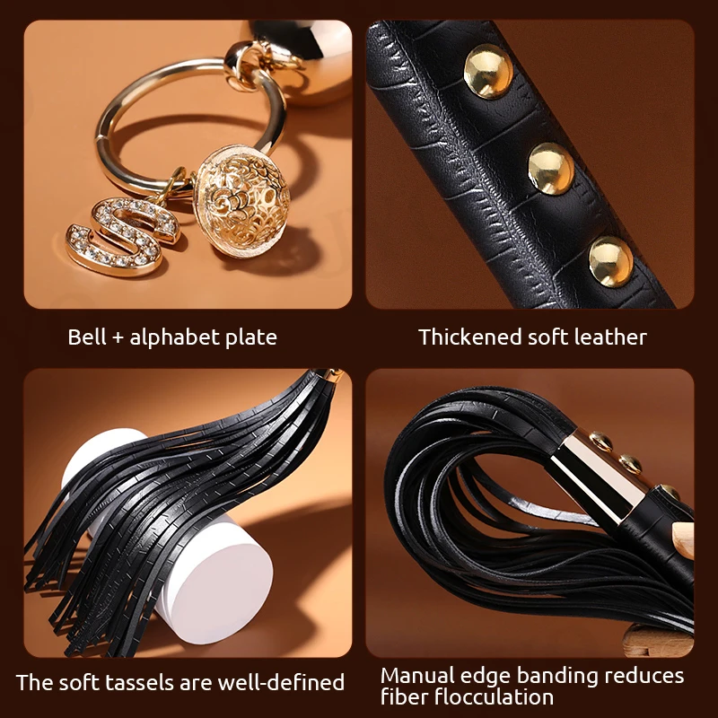 BDSM vintage leather loose whip metal rivet vintage openwork clock S exclusive nameplate slave game leather whip couple SP sex party toys,erotic sex toy,sex toys,sex bondage toys