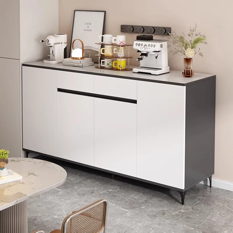 ตู้เก็บของห้องนั่งเล่นสีขาว ตู้เก็บของแบบมีลิ้นชักซ่อน ตู้ข้างเตียง ตู้เก็บของครัว ตู้บาร์กาแฟ ตู้เก็บของสำหรับเฟอร์นิเจอร์ห้องรับประทานอาหาร 1