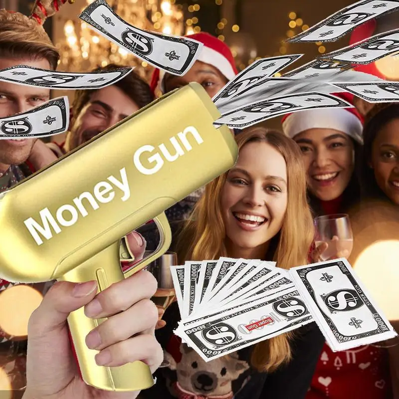 

New Money Shooter Toy Funny Outdoor Banknote Toys Cash Shooter Money Dispenser For Birthday Wedding Christmas Party Supplies