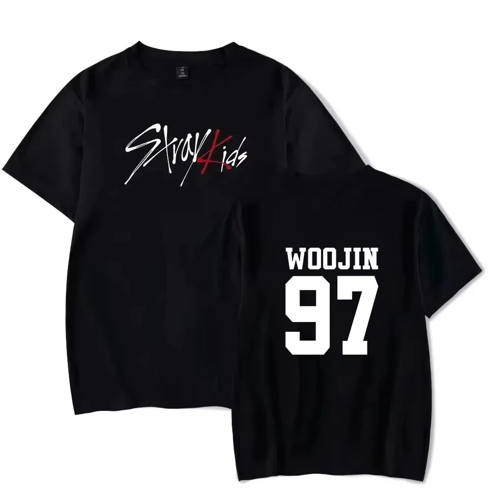 Classic Trend Kpop Stray Kids T Shirt SKZ Women Cotton T-shirt Straykids Seungmin FELIX HYUNJIN JEONGIN MINHO Short Sleeve Shirt t shirt,cotton t shirt