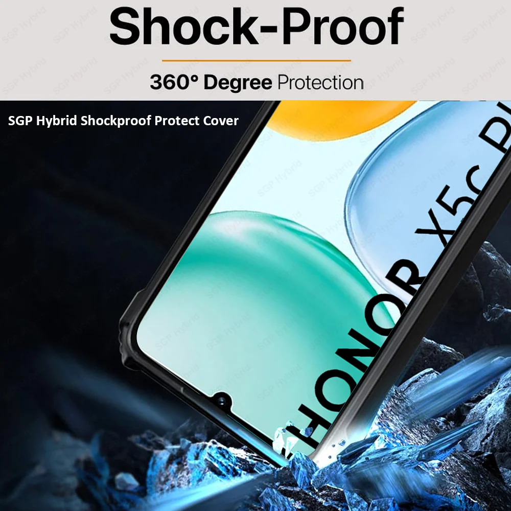 Acrylic Transparent Shockproof Armor Hard Back Cover Case
