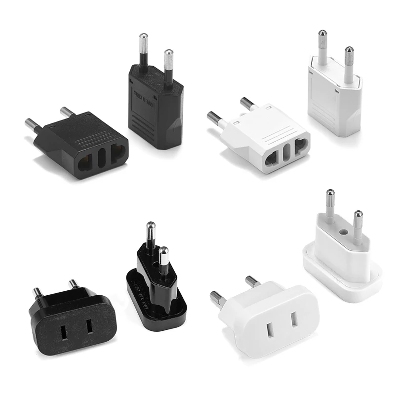 EU ปลั๊กอะแดปเตอร์จีนอเมริกัน US ไปยัง EU ยูโรเกาหลี Travel Adapter 4.0 มม.4.8 มม.ปลั๊กไฟฟ้า Converter Charger SOCKET AC Outlet 1