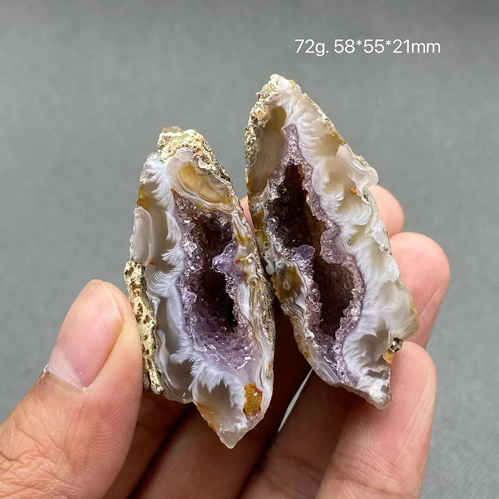100% natural Brazilian agate cave cornucopia crystal gem ore specimen