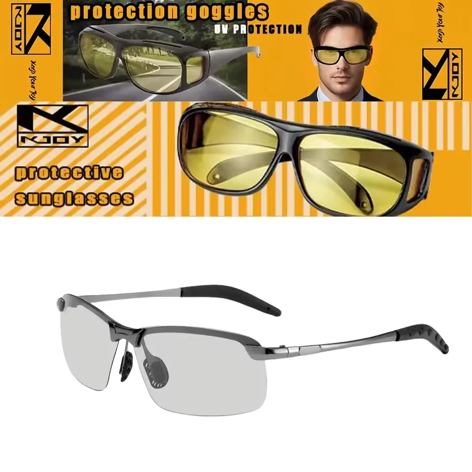 Anti-Glare Night Vision Driver Goggles Fashion Sunglasses Cycling Goggles Night Driving Enhanced Light Glasses Car Accessries