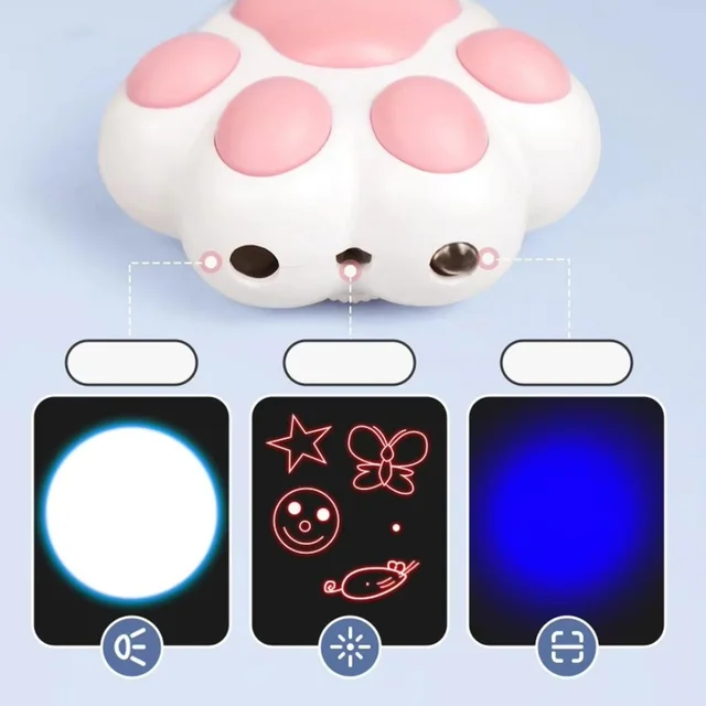 4-In-1 Pet Cats Infrared Teaser Toys Key Chain Lighting Multifunctional Rechargeable Various Patterns Usb Charge Training Toy 3