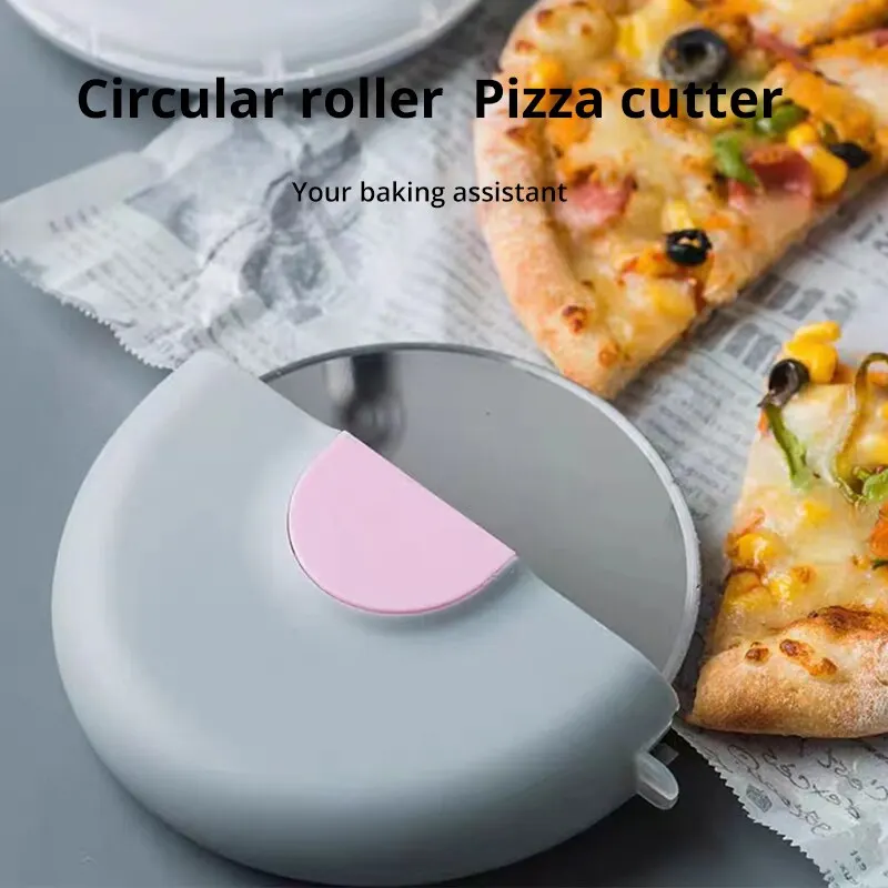 Pizza knife 1Pc Stainless Steel Washable Household Kitchen Gadget Creative round Roller Knife Pancake