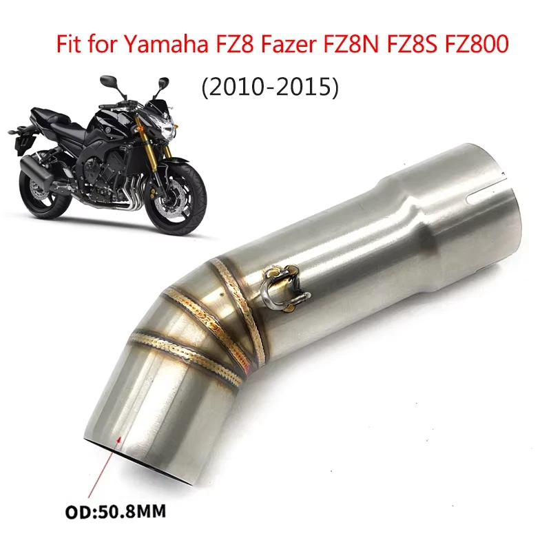 High-Performance Motorcycle Exhaust System with Slip-On Muffler and Middle Link Pipe