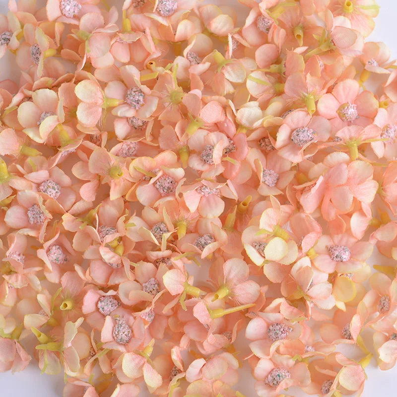 100Pcs Mini Silk Daisy Flower Heads for Crafts and Decorations