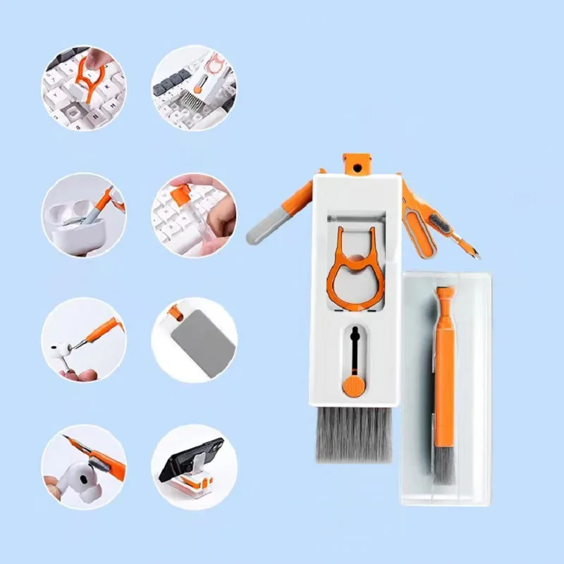 다기능 청소 키트 컴퓨터 청소 헤드셋 청소 펜 카메라 헤드셋 청소 펜 키 캡 풀러 전화 스탠드
