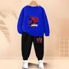 2025 Autumn Kids Spiderman Hoodie & Pants Set – Boys Pullover Two-Piece Casual Tracksuit 4