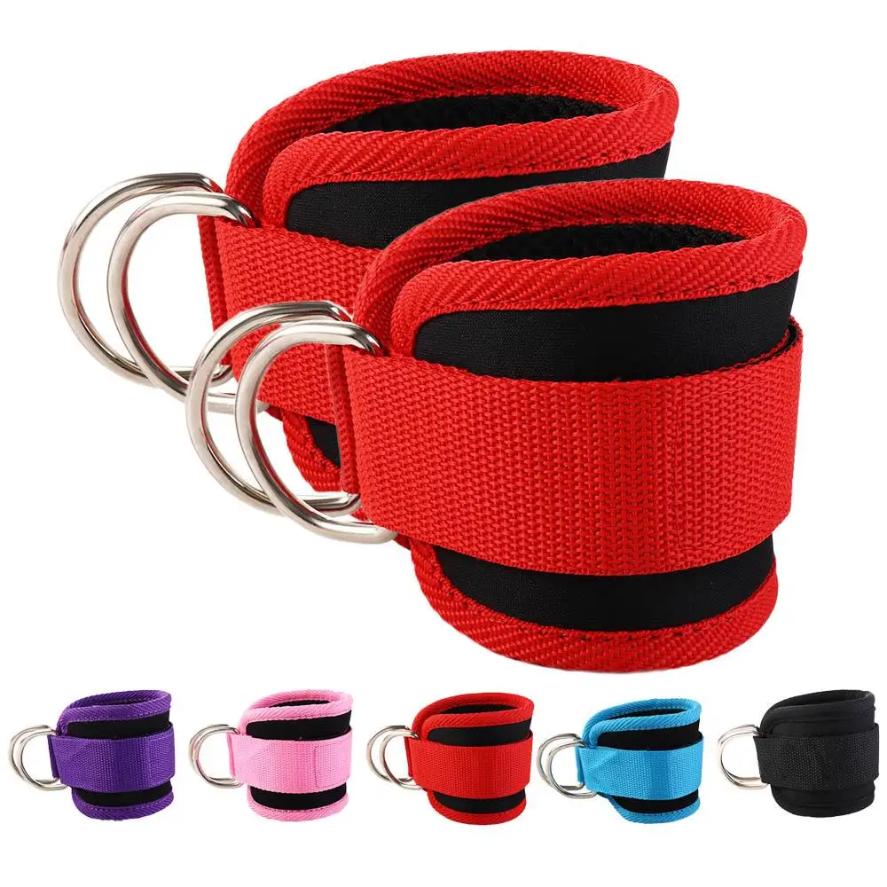 Ankle Straps Leg Exercises Glute Workouts Cable Ankle Straps Gym Workouts Leg Strength Trainer Double D-Ring Ankle Cuffs leg resistance bands kinetic speed agility training strength ankle straps football basketball jump trainer fitness elastic band
