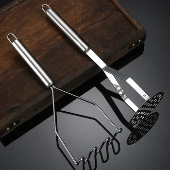 Schiacciapatate manuale in acciaio inossidabile per frutta e verdura, macchina per fango a pressione, cucina, frantoio per alimenti per bambini, gadget complementare 1