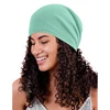 Unisex Satin Lined Anti Static Knitted Hat For Women Winter Silk Lining Slouchy Wool Blend Warm Cuffed Skullies 2Layer Beanies 2