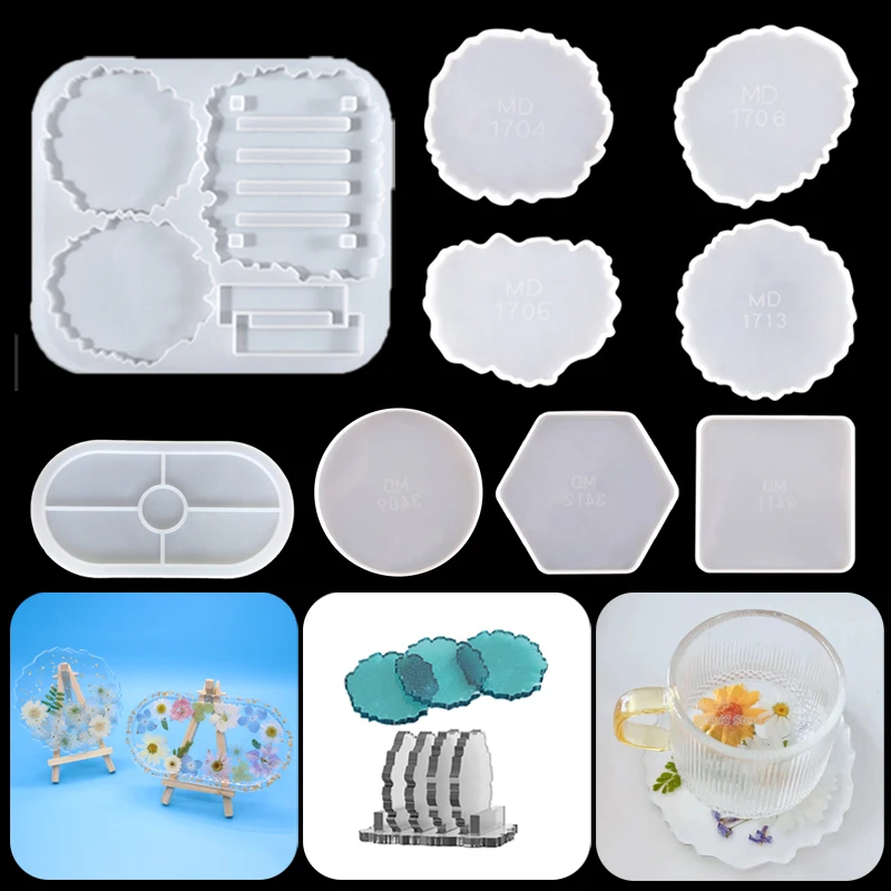 Stampo in silicone sottobicchiere rotondo irregolare-Stampi in resina