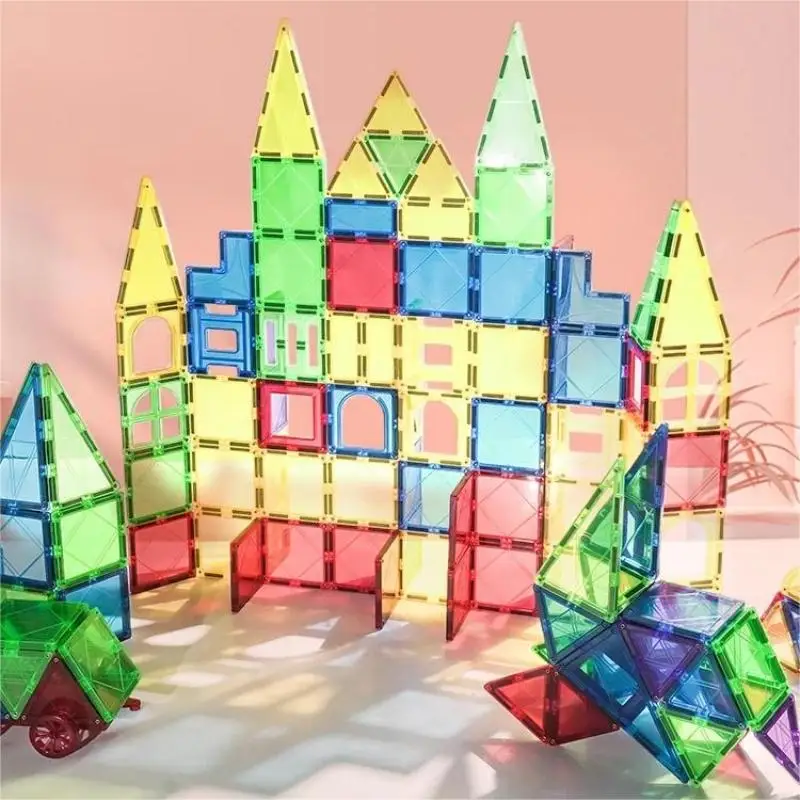Magnetic Building Blocks Romboss 1Set Big Size Designer Magnet for Montessori Educational Constructor for Children Gifts magnetic building blocks magnetic assembly toy