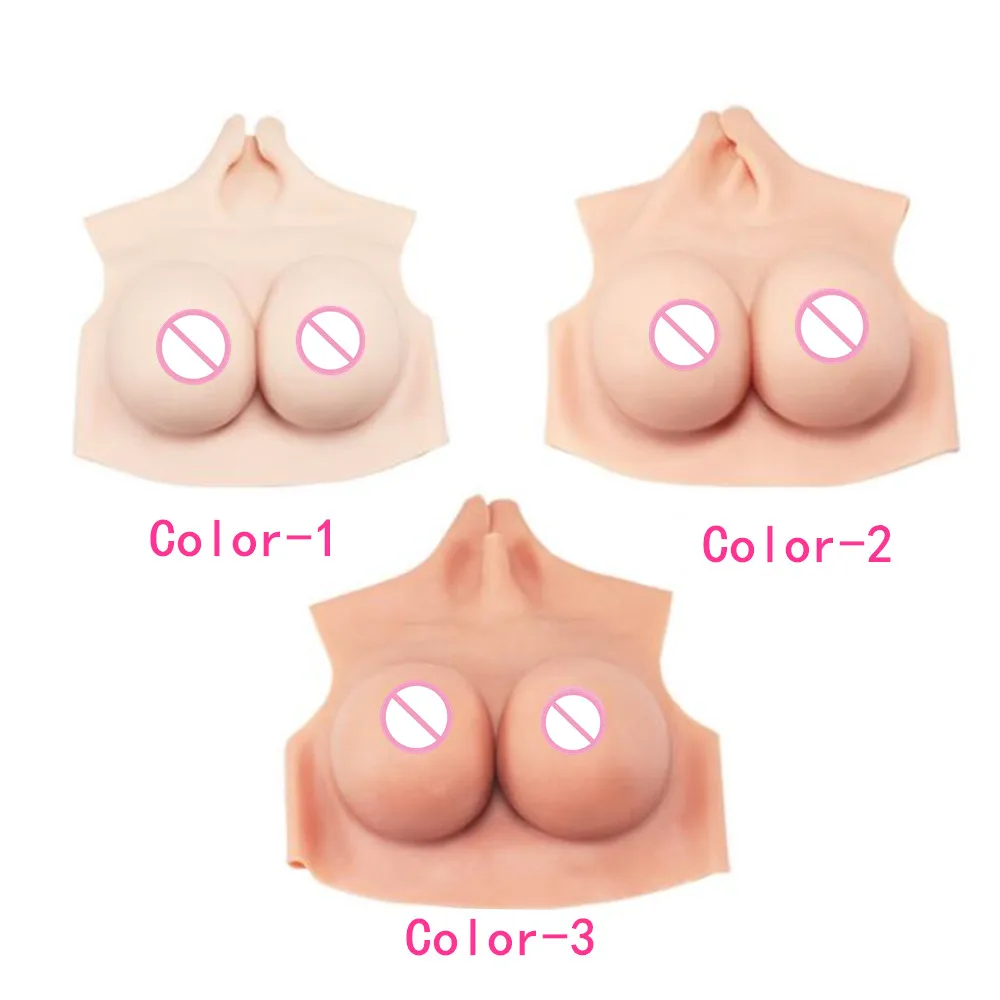 Sissy Transgender Tits Artificial Chest Imitation Shemale Crossdresser Bodysuit Silicone Fake Breasts False Boob Toys For Adults