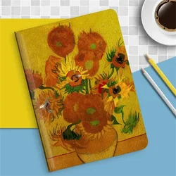 Luxury Van Gogh Oil Painting Flower Art iPad Case Cover - Pro 12.9 2021 2022 (Oil Paint P3)