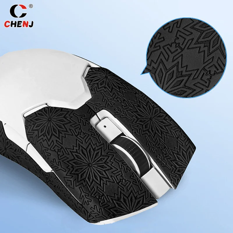 Ultraglide Anti-Slip Mouse Sticker with Snowflake Texture
