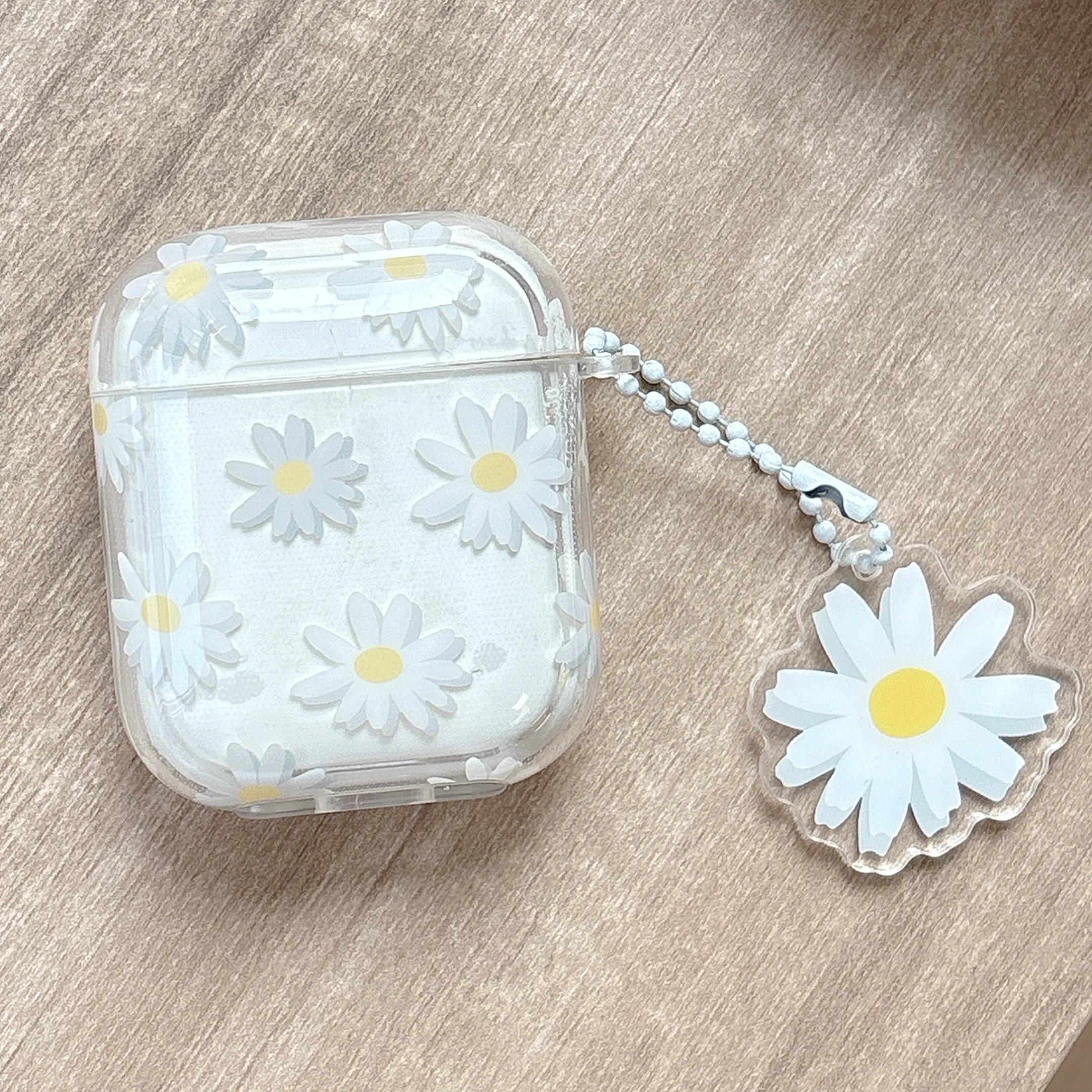 Wireless Bluetooth Earphone Case with TPU Flower Pattern Design