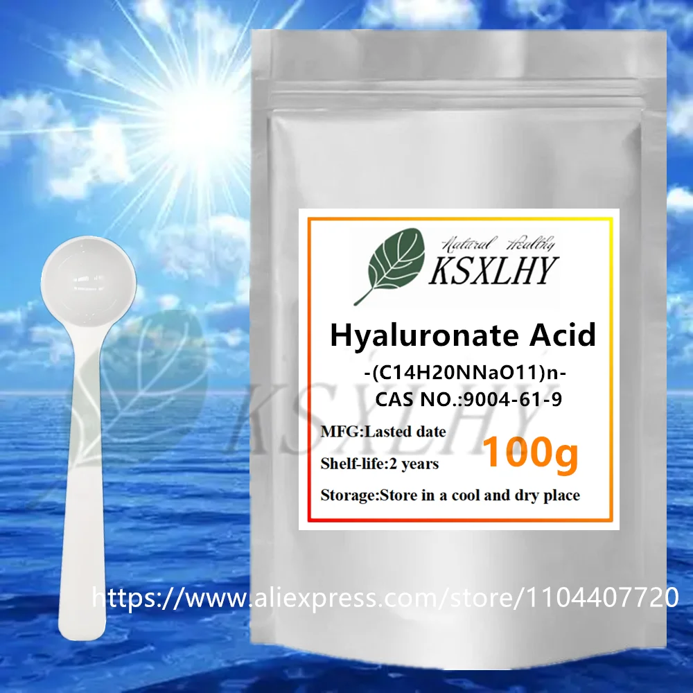 50-1000gNatural Moisturizing Factor Hyaluronate Hyaluronic Acid Powder CAS9004-61-9