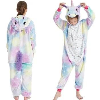 Pijama Kigurumi de Unicornio de Colores para Niña de 1 a 8 años 1